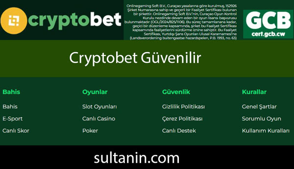 Cryptobet güvenilir canlı bahis sitesi olmaktadır.