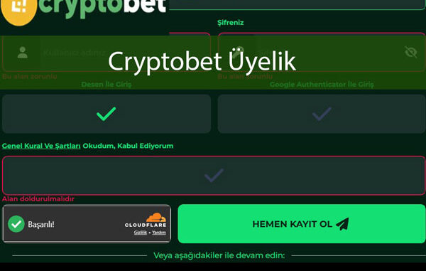 Cryptobet üyelik imkanını reşitlere tanıyan yapıdadır.