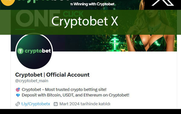Cryptobet x resmi hesabıyla milyonlara hizmettedir.